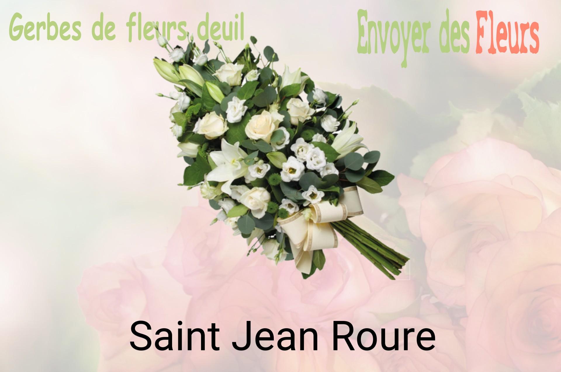 Gerbe de fleurs de deuil livrée à Saint-Jean-Roure